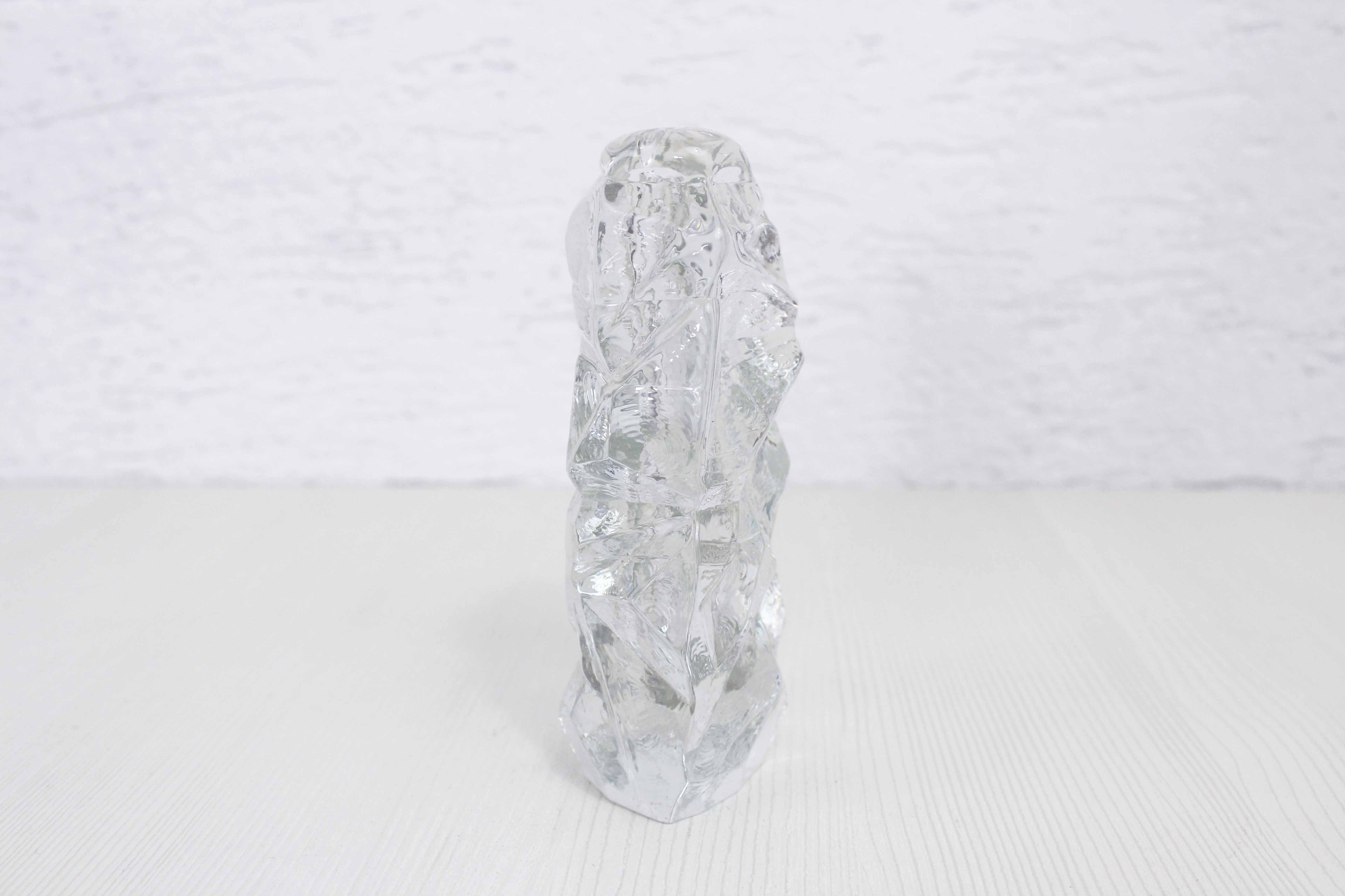 Soliflore "ice" glass 70s