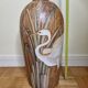Decorative jar in painted solid wood, 57 cm