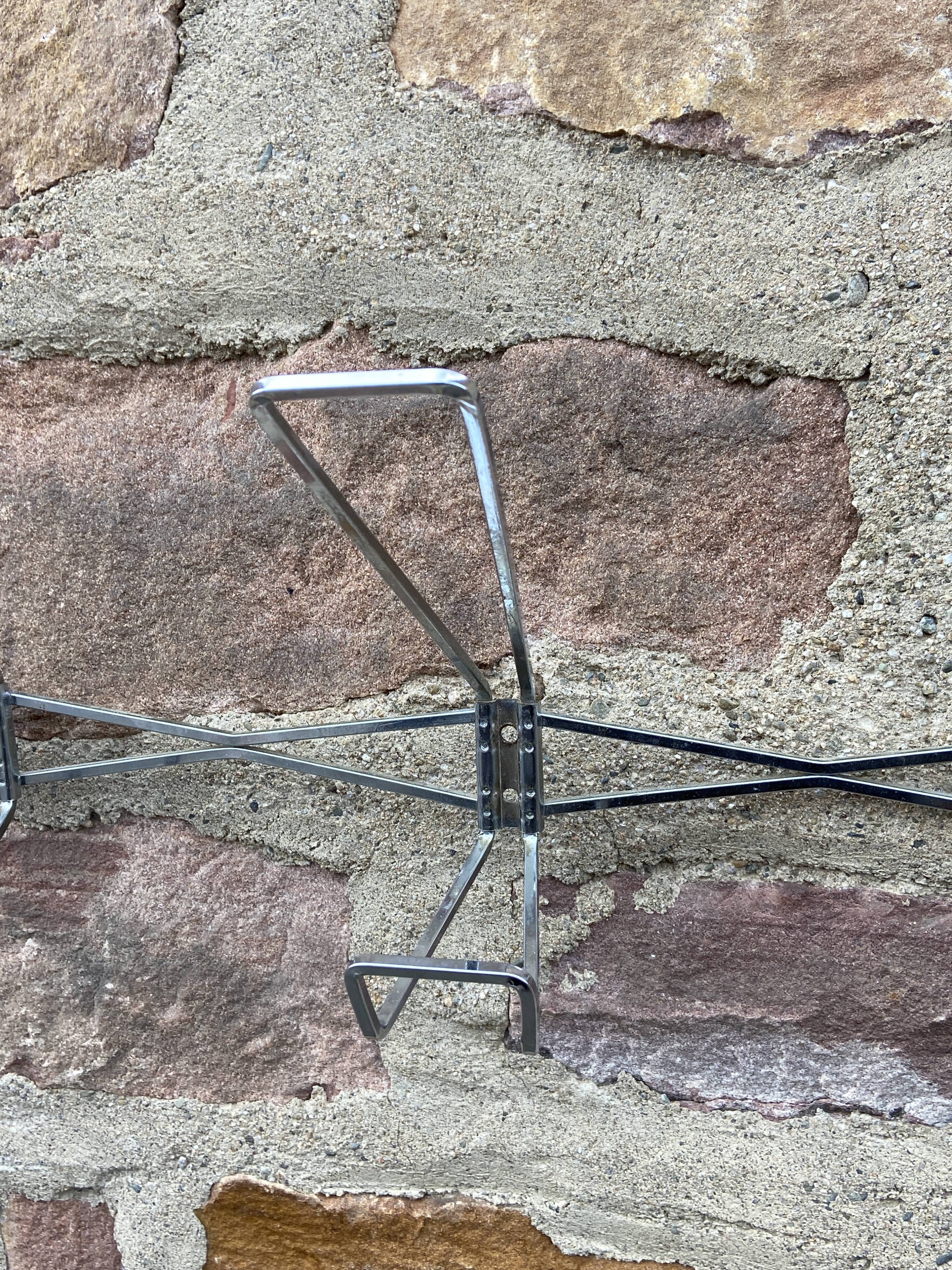 Wall mounted coat rack metal iron vintage mid-century coat hooks 1960s atelier