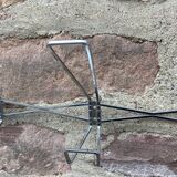 Wall mounted coat rack metal iron vintage mid-century coat hooks 1960s atelier