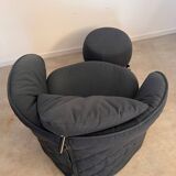 Armchair with pouf model girotonda italian design francesco binfaré year 80