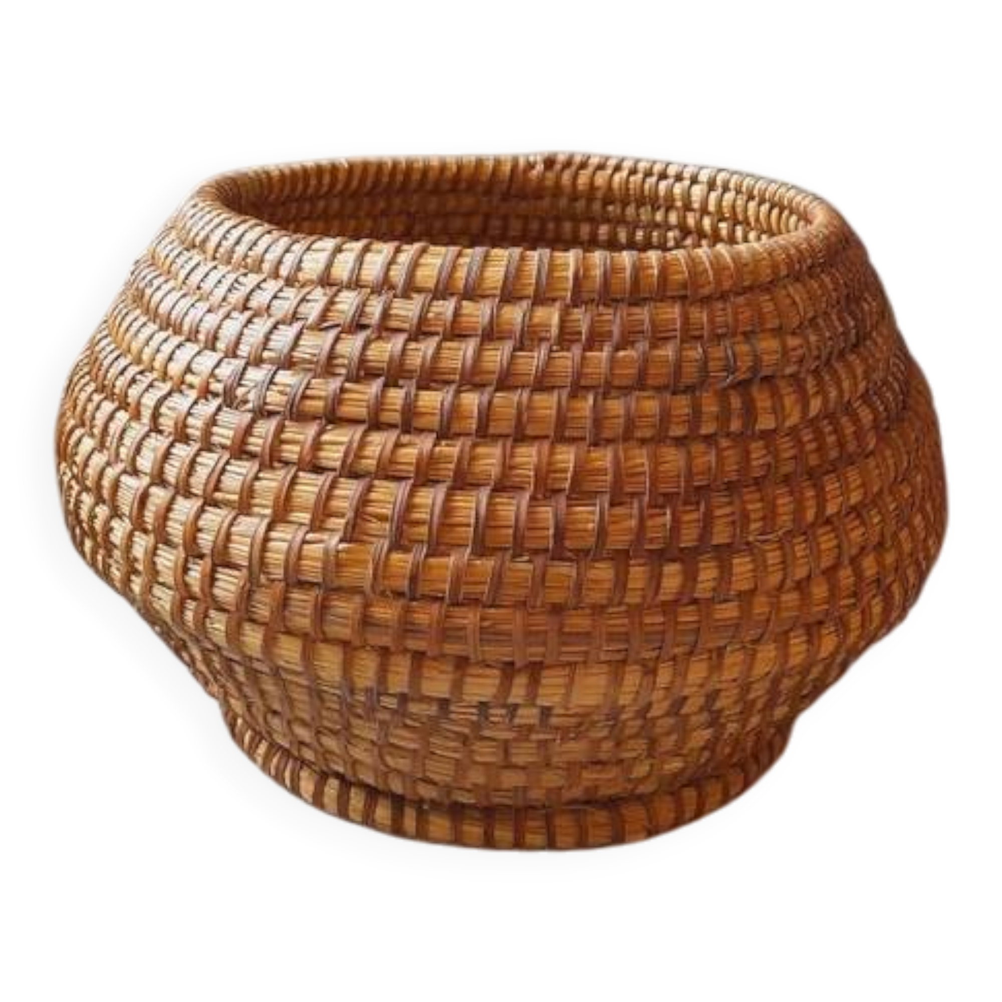 Old straw and bramble cache pot from 1950