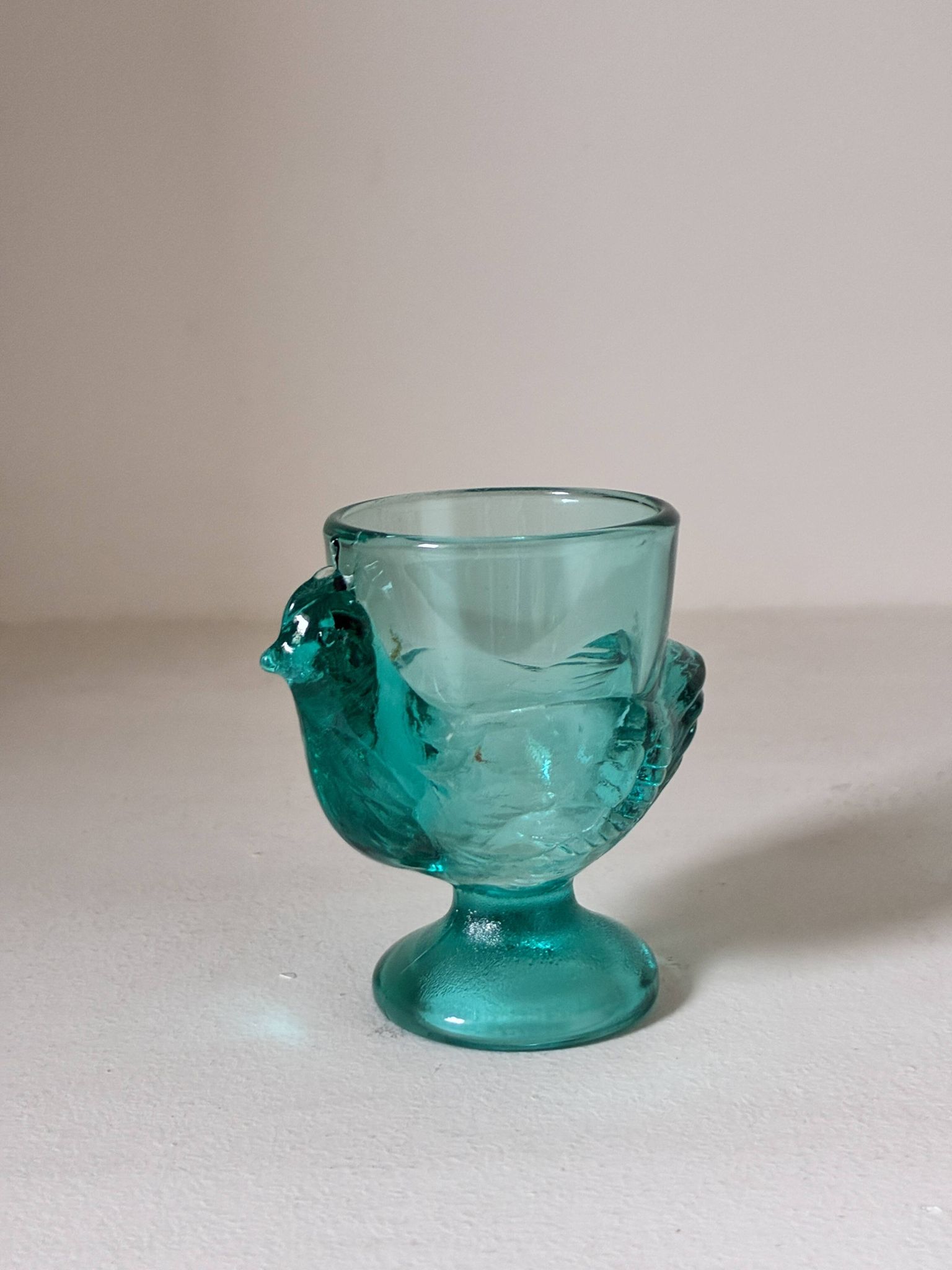 Coquetier poule en verre