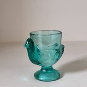 Coquetier poule en verre
