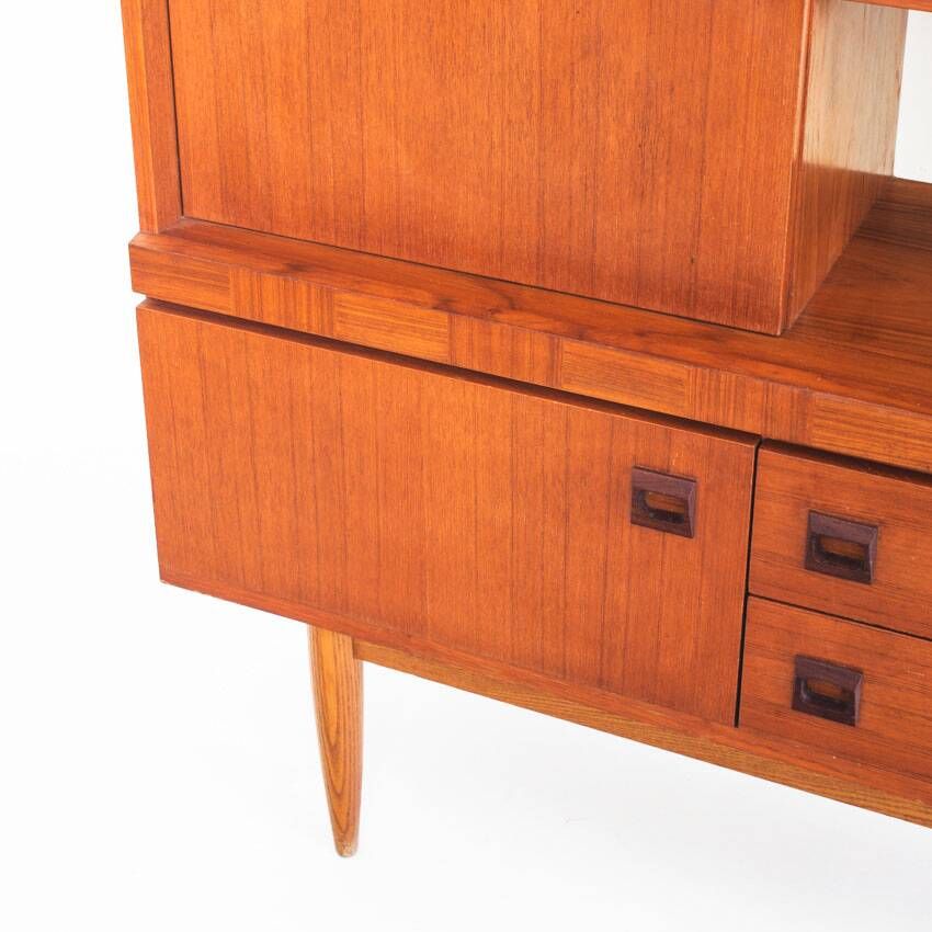 Scandinavian style vintage sideboard. Teak wood. France, 1960s.