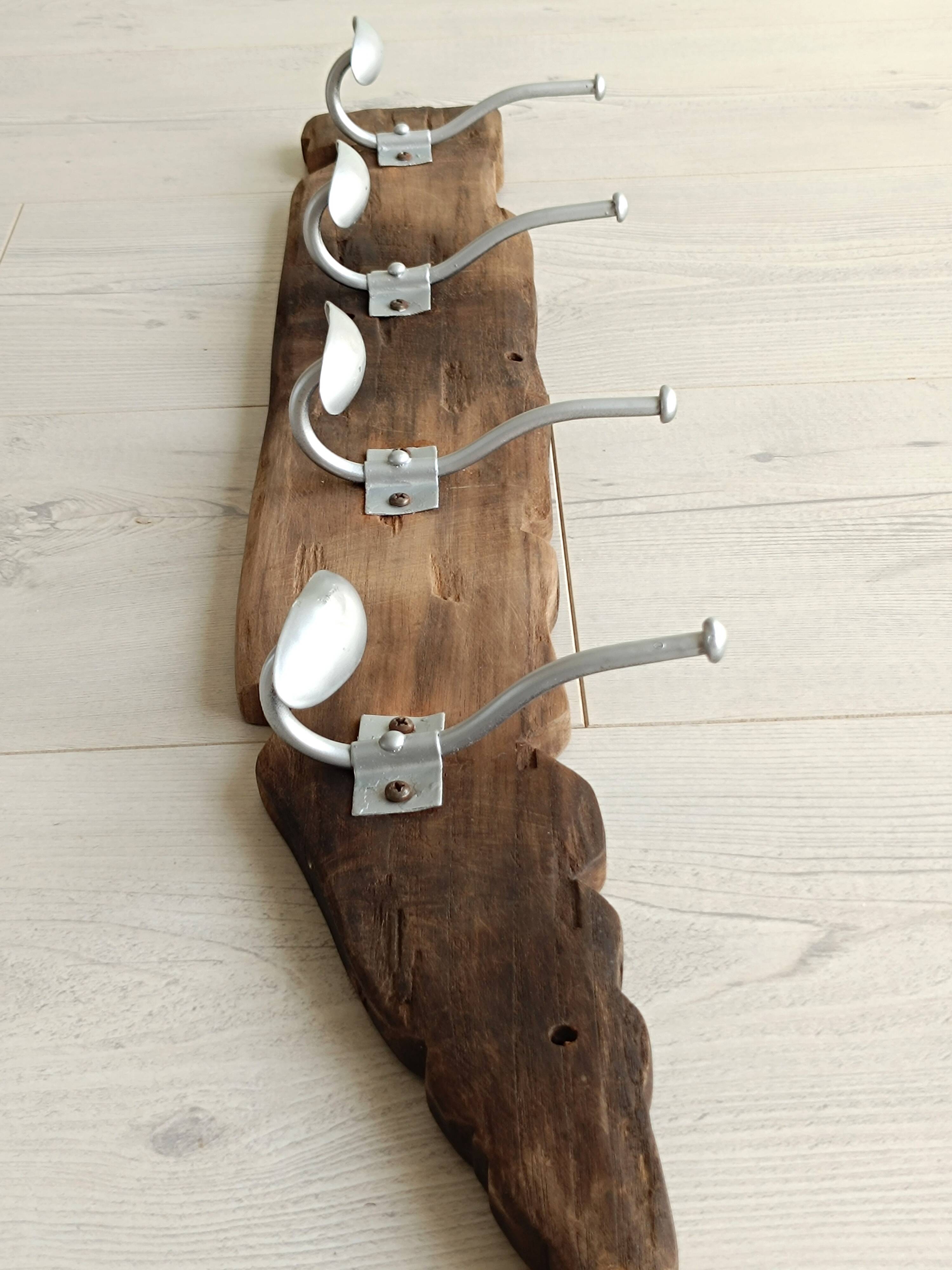 Driftwood wall coat rack