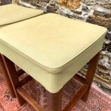 Wooden and skai stools from the 60s