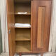 Vintage wood and rattan cabinet