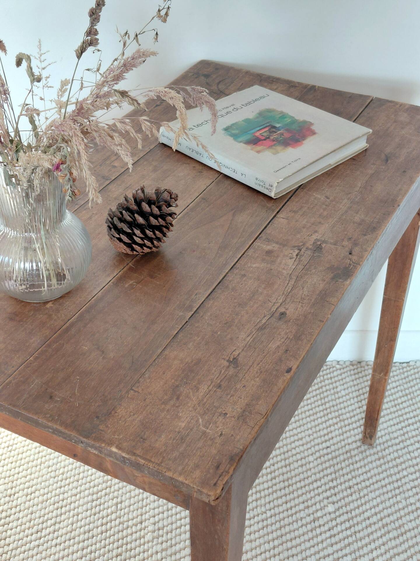 Compact desk in vintage cherry wood