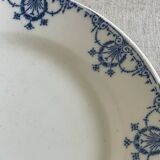 9 mismatched blue ironstone plates
