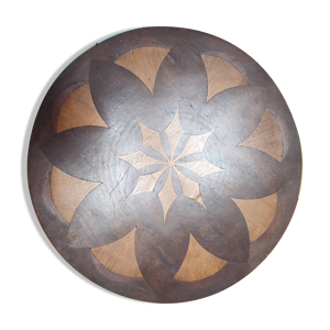 Plateau tournant en marqueterie