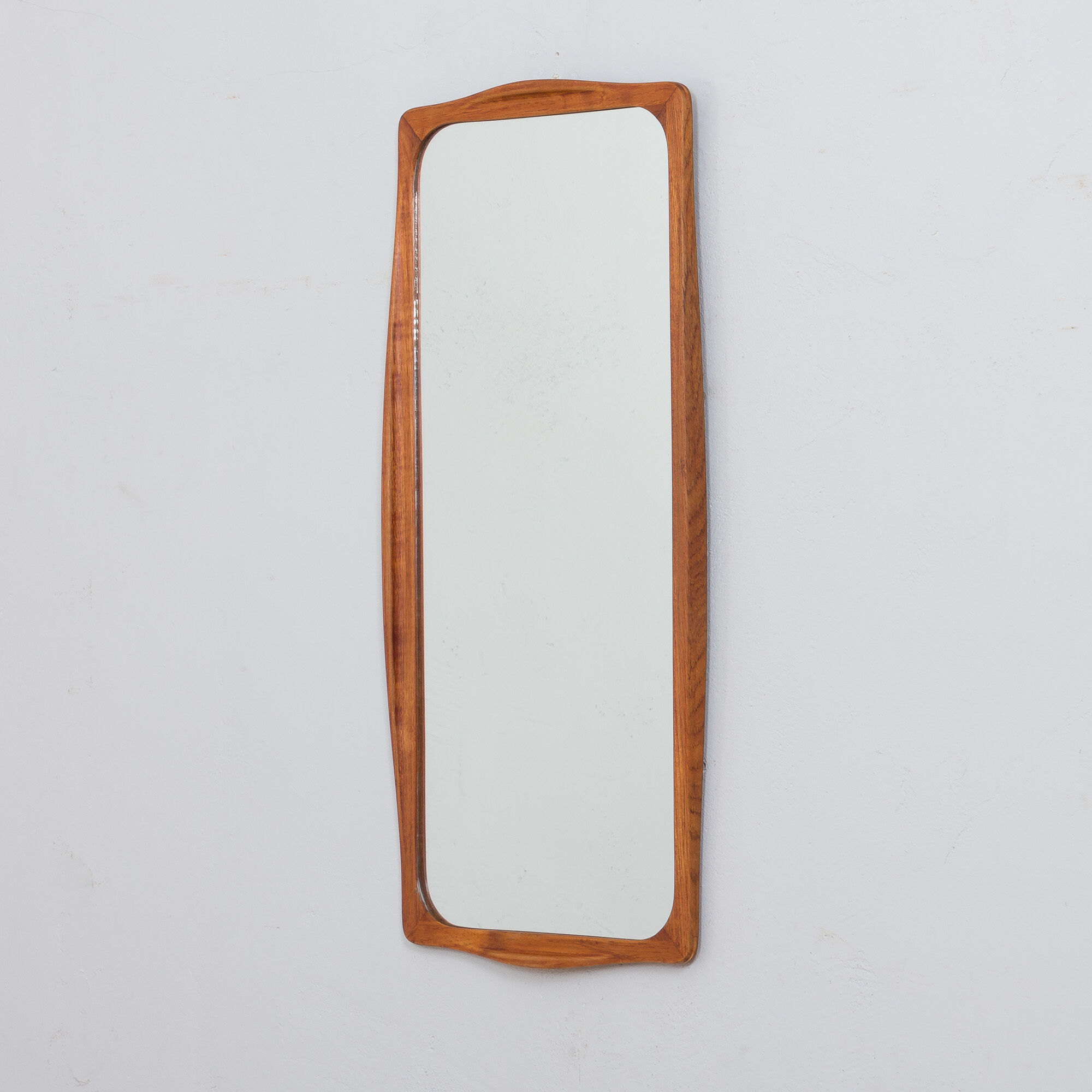 Miroir en teck danois du milieu du siècle, années 1960