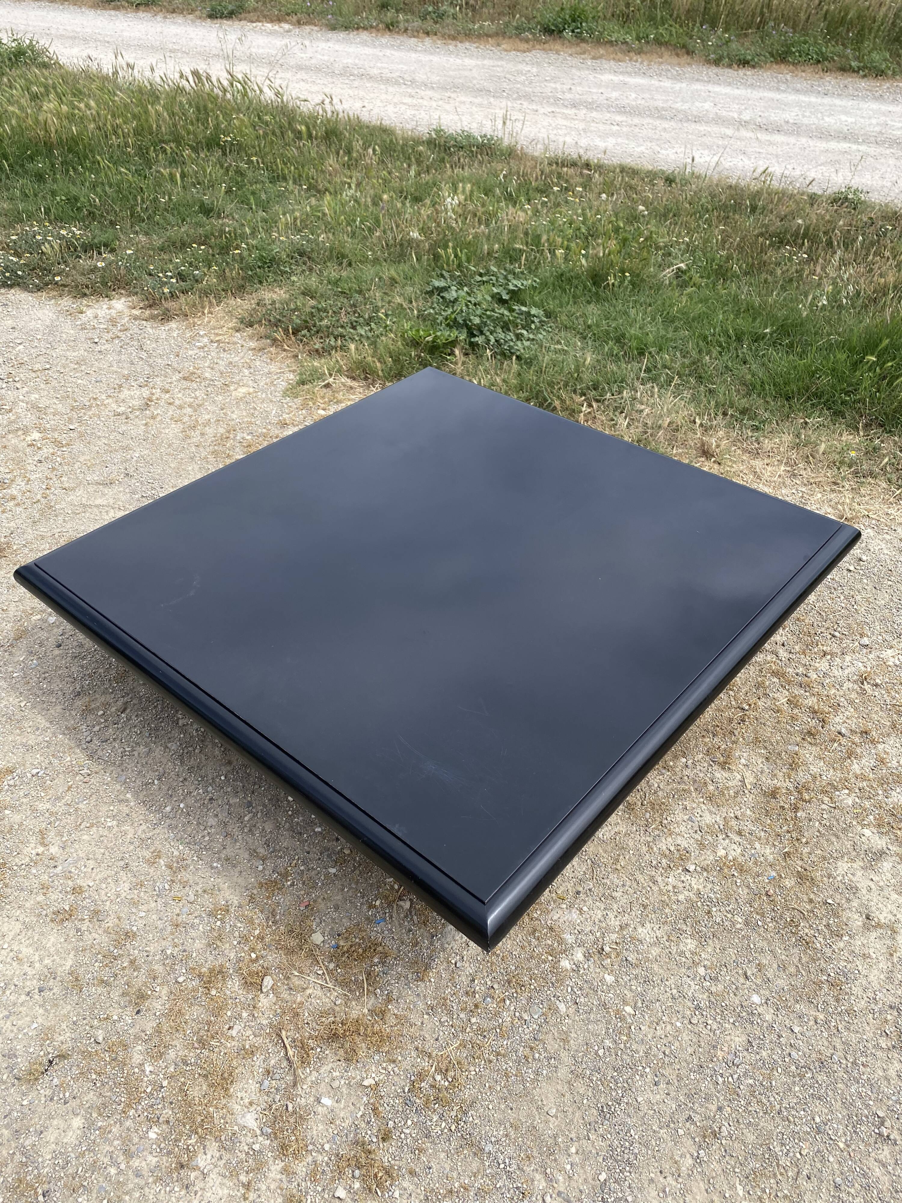 Black lacquered design coffee table