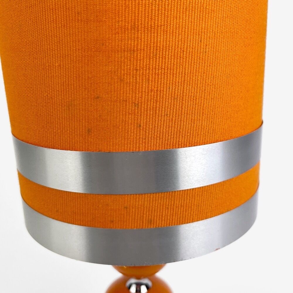 Table lamp metal and orange fabric 70