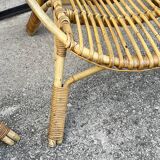 Pair of rattan armchairs