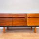 1940s simple design wooden sideboard by UP zavody - Czechoslovakia