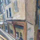 Signed village scene