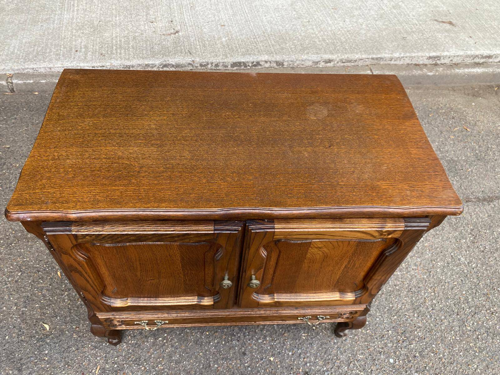 Louis XV buffet TV bar in oak 1970