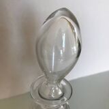 Antique engraved glass carafe