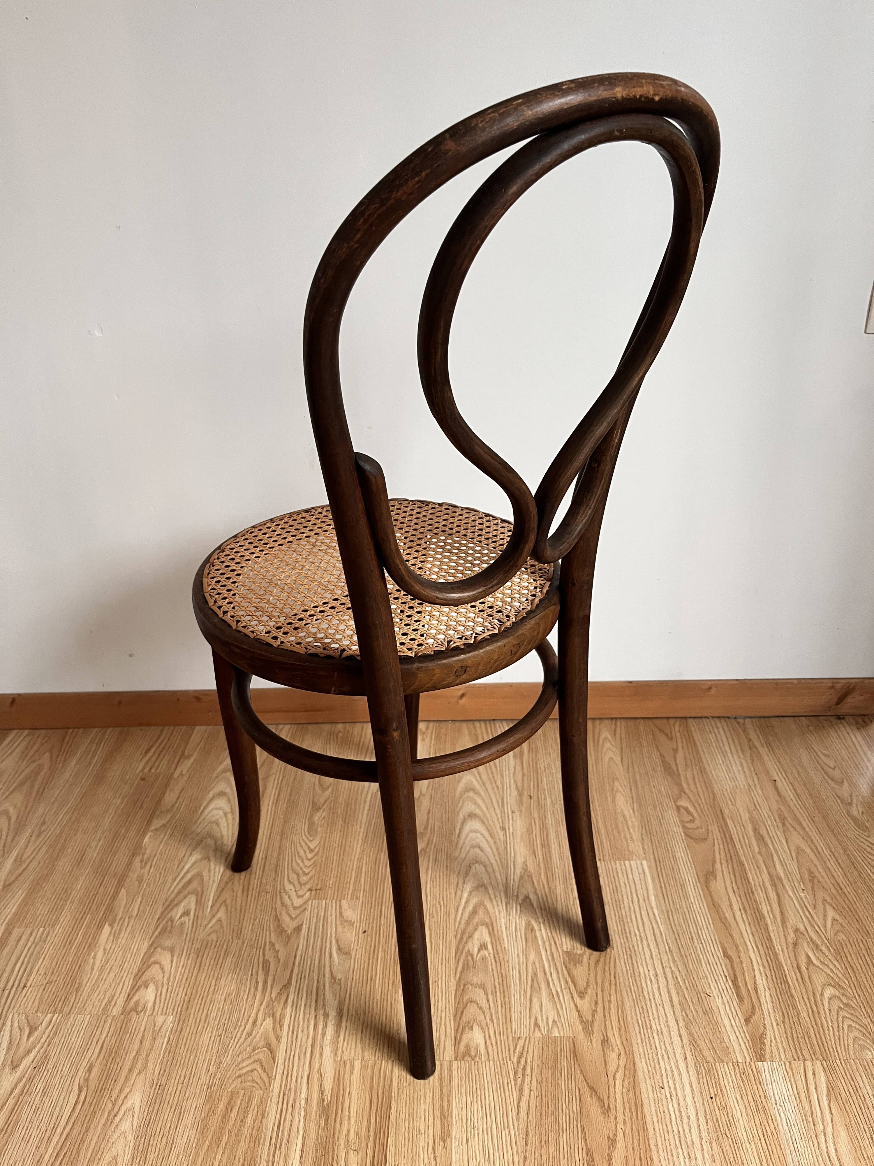 Bistro chair with caning