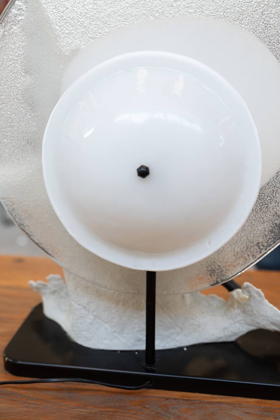 Lamp in murano glass and ceramic