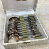 Box of 12 old spoons