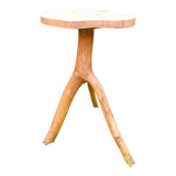 Brutalist art deco pedestal table
