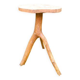 Brutalist art deco pedestal table
