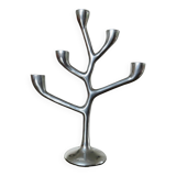 Bougeoir moderniste forme libre en fonte d'aluminium années 70