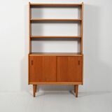 Scandinavian teak bookcase with cabinet, 1960s