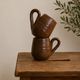 Pair of large mugs in pyrite stoneware