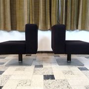 System 350 lounge chairs & side table by Herbert Hirche for Mauser, 1974, set of 3