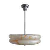 Suspension art déco avec bol en verre marbré