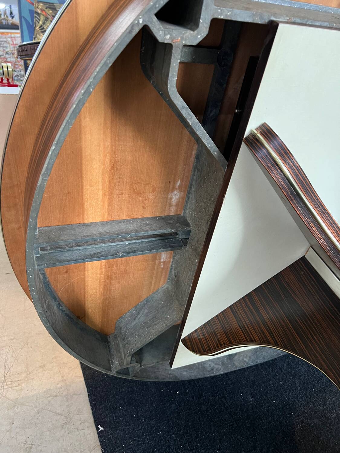 Vintage round table 1 extension rosewood 70's