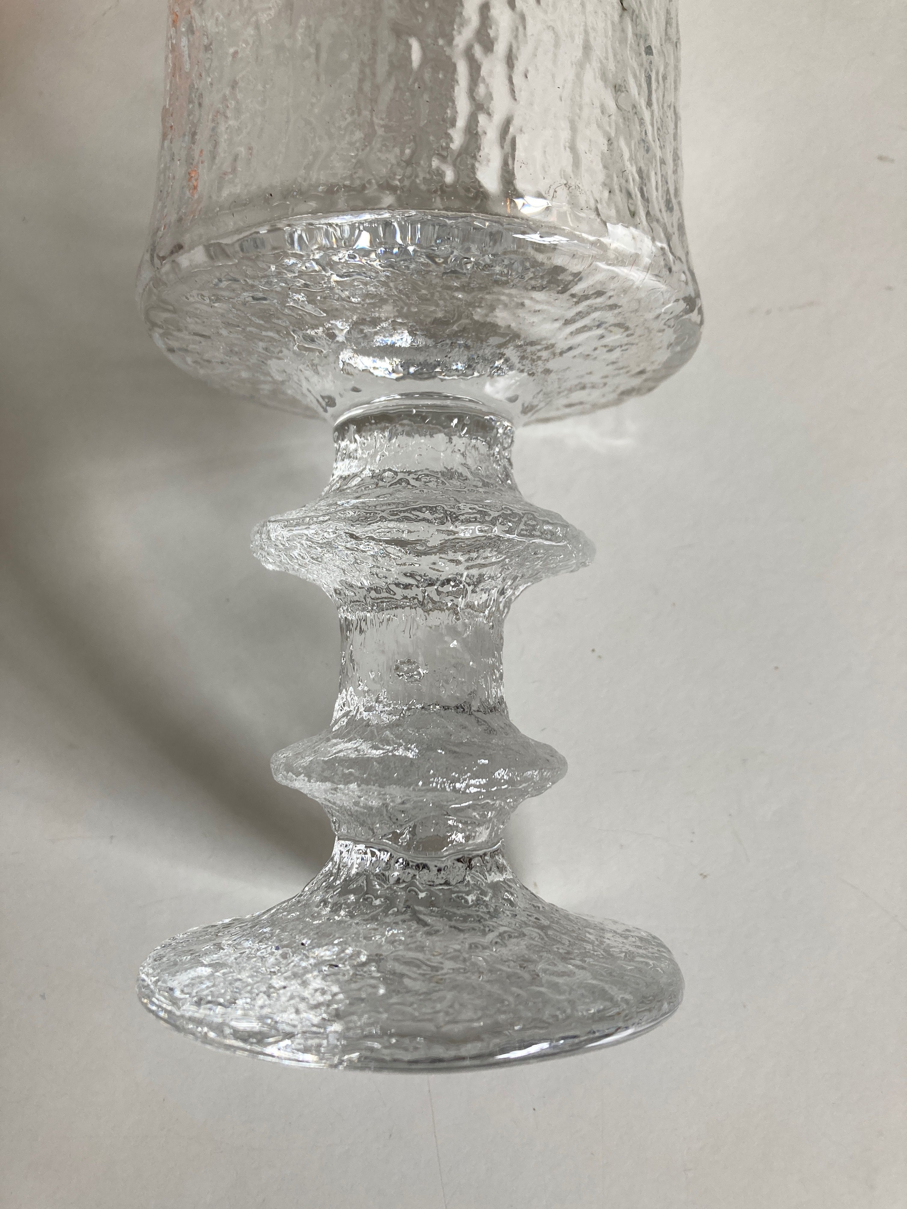 Set of 5 Timo Sarpaneva Festivo 1970 Scandinavian IIttala glasses