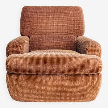 Fauteuil en velours côtelé années 70