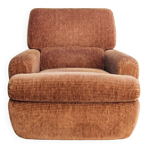 Fauteuil en velours côtelé années 70