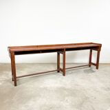 Large industrial wooden console table