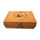 Wooden paint box 3 storage lockers