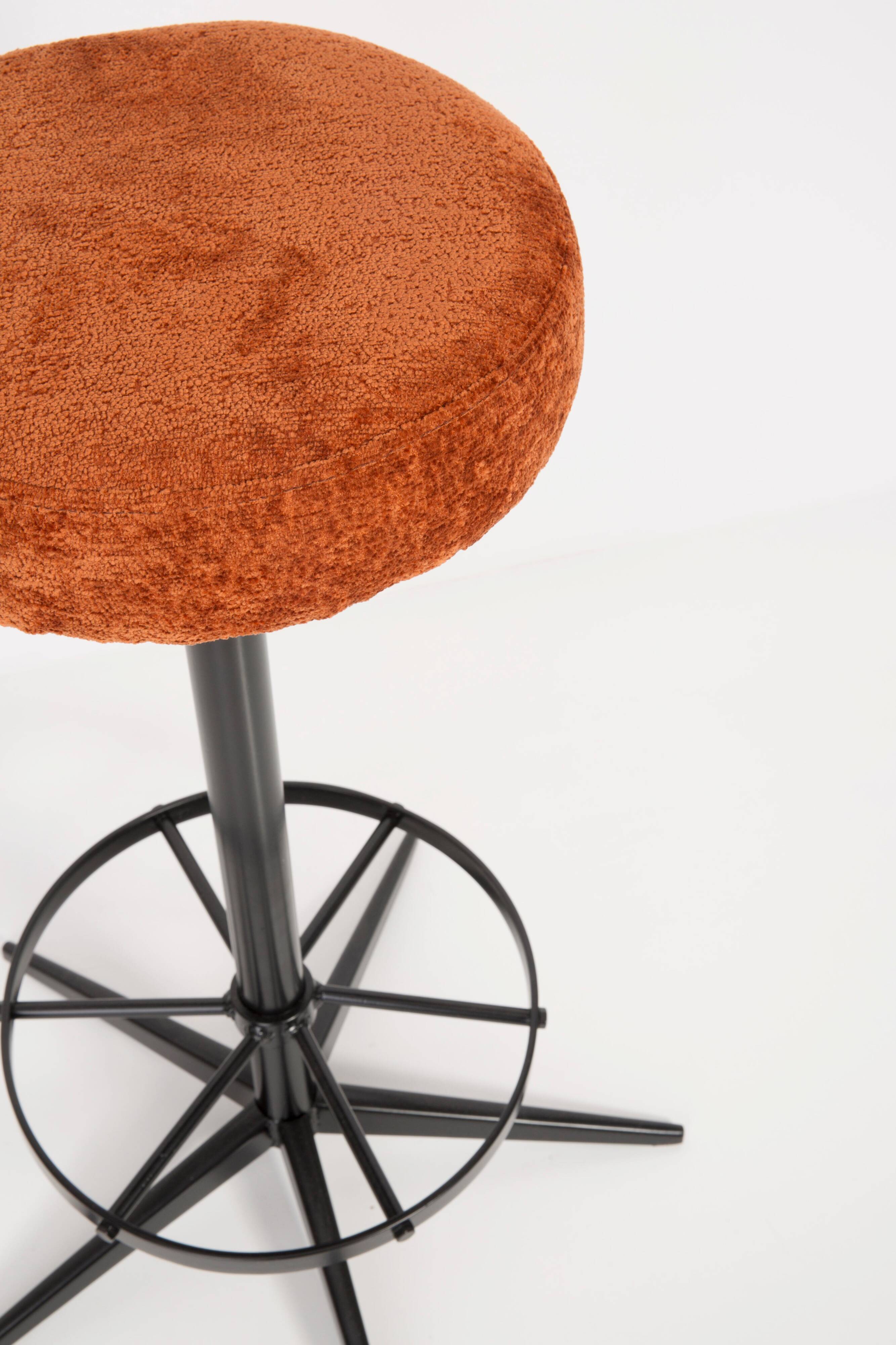 Vintage dark orange stool, Germany, 1960s