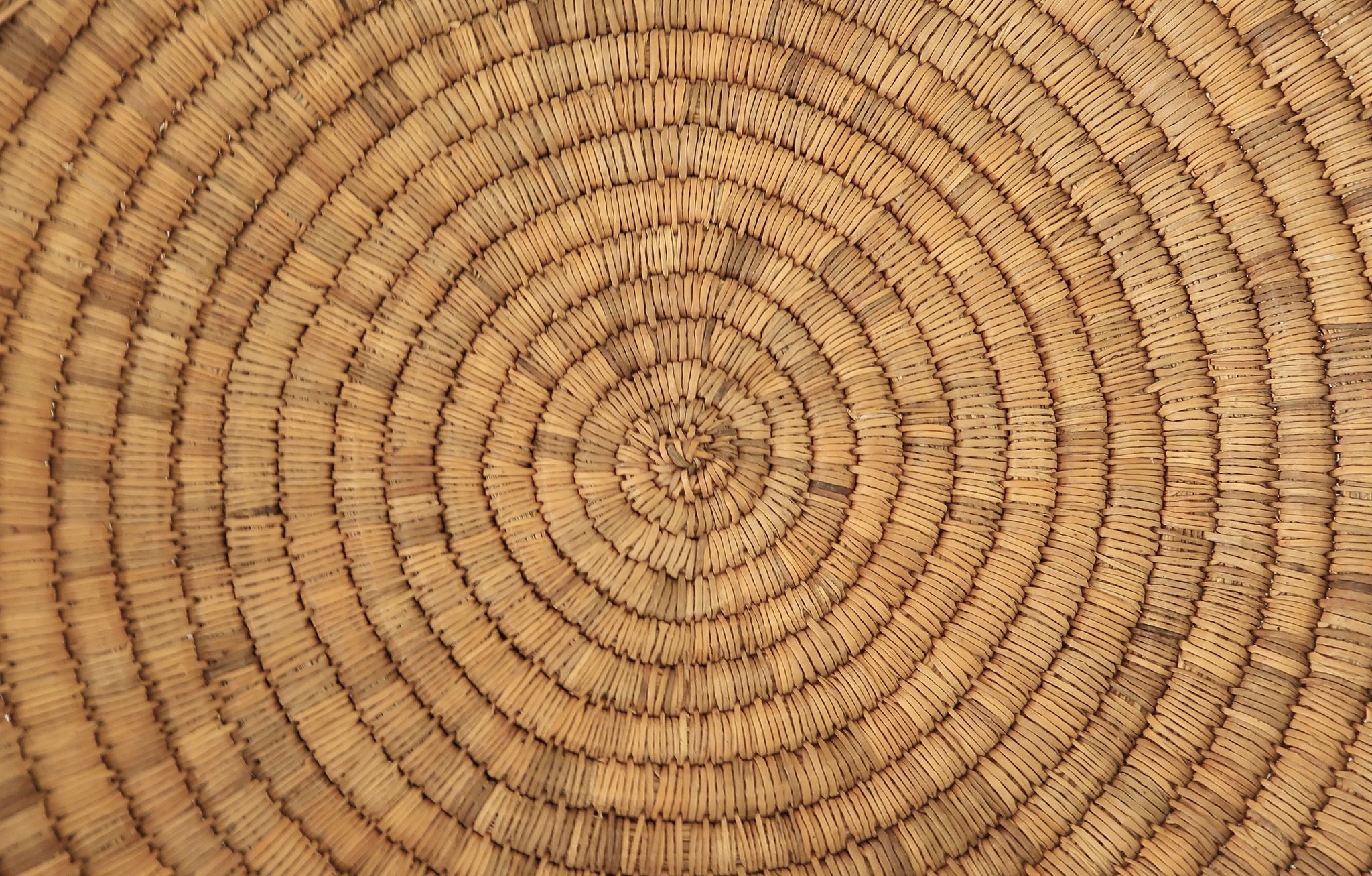 Braided round basket or wall decoration, 70s