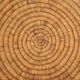 Braided round basket or wall decoration, 70s