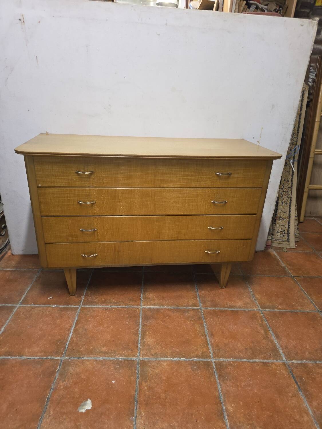 Vintage elm commode from the 1960s.