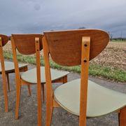 Set of 5 vintage Scandinavian style chairs