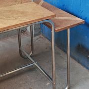 Bureau Bauhaus in ash veneer and tubular steel by Andre Lurcat
