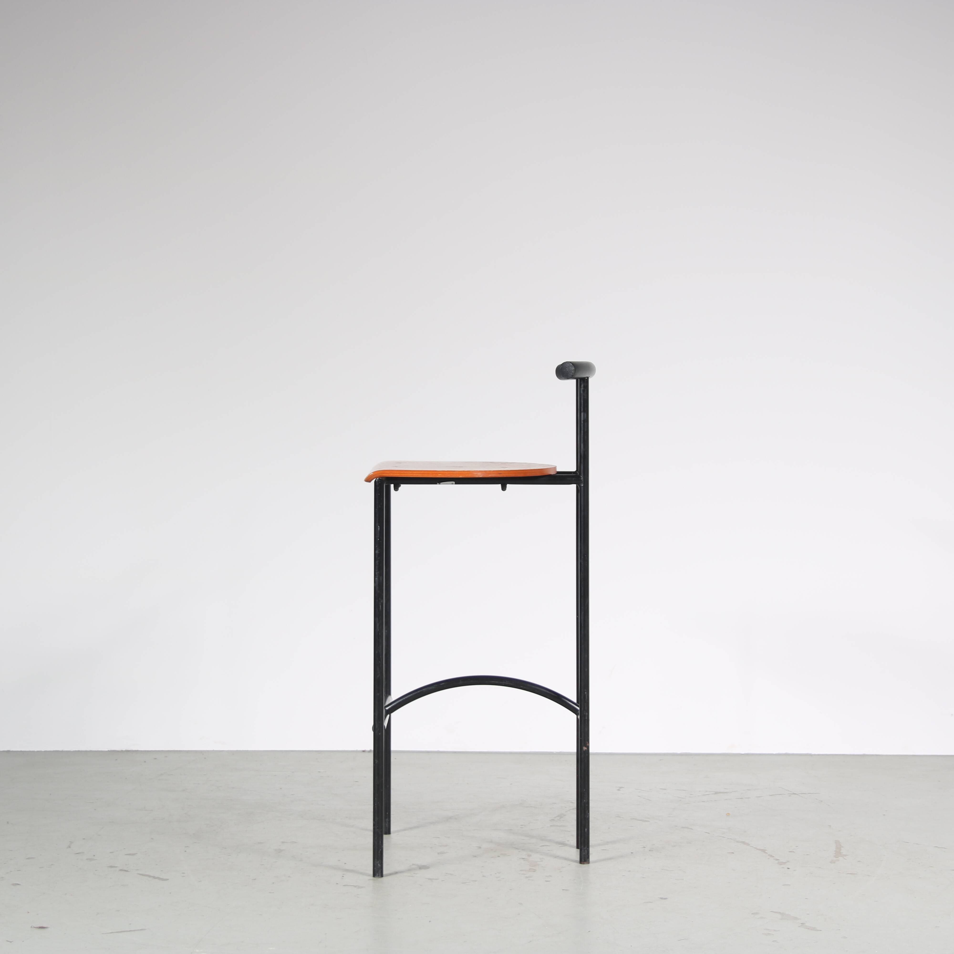 1980s “Tokyo” Bar stool by Rodney Kinsman for Bieffeplast, Italy