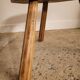 Small brutalist wooden stool