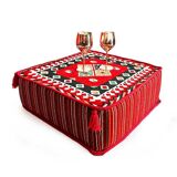 Oriental corner table, pouf