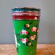 Set of 4 hand-painted stainless steel cups
