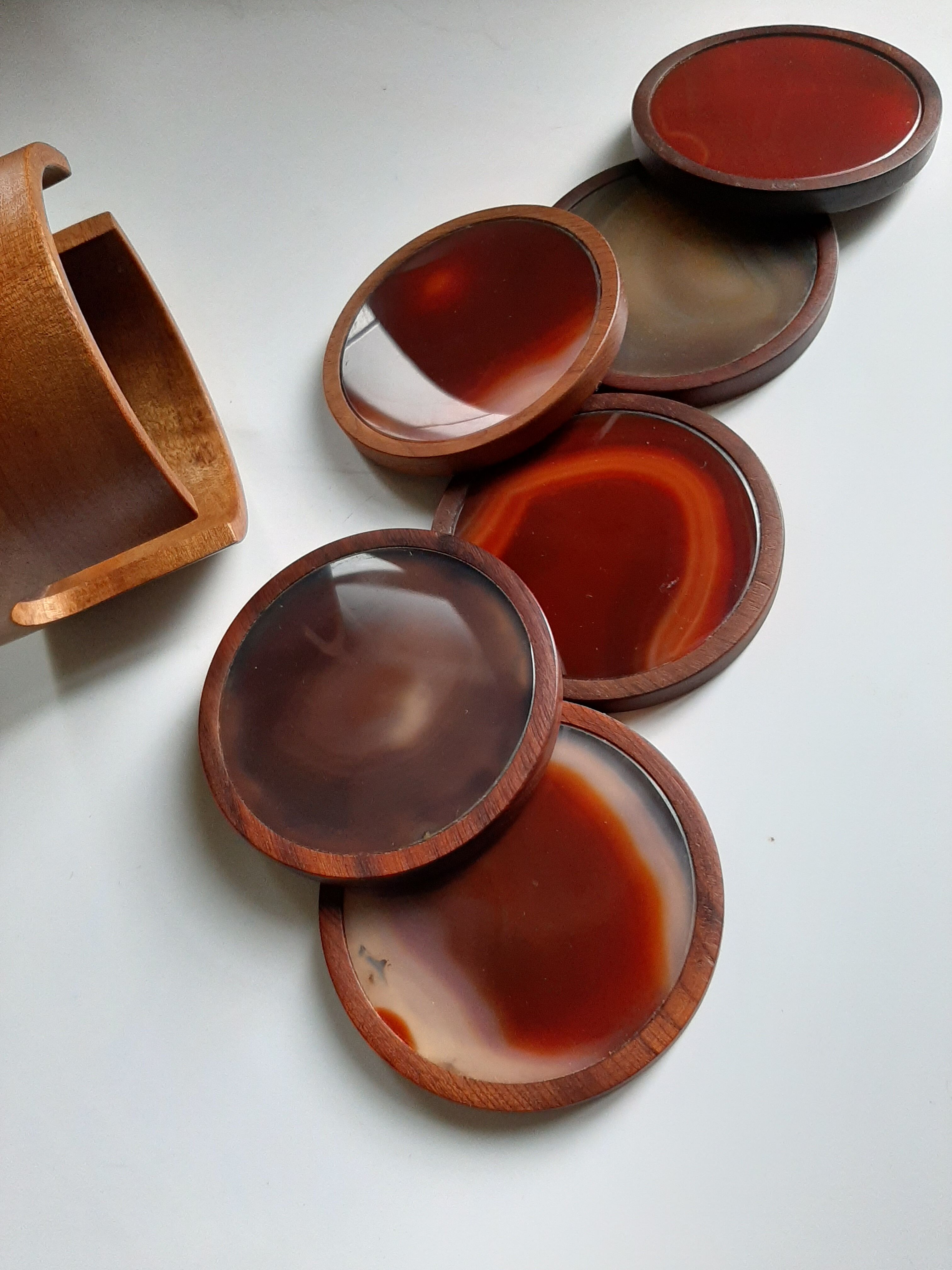 Vintage teak coaster